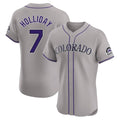 Colorado Rockies #7 Matt Holliday Player Gray Tomch Limited Elite Home Stitched Jerseys