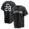 Cleveland Guardians #28 Tanner Bibee Player Black Tomch Home Game Stitched Jerseys
