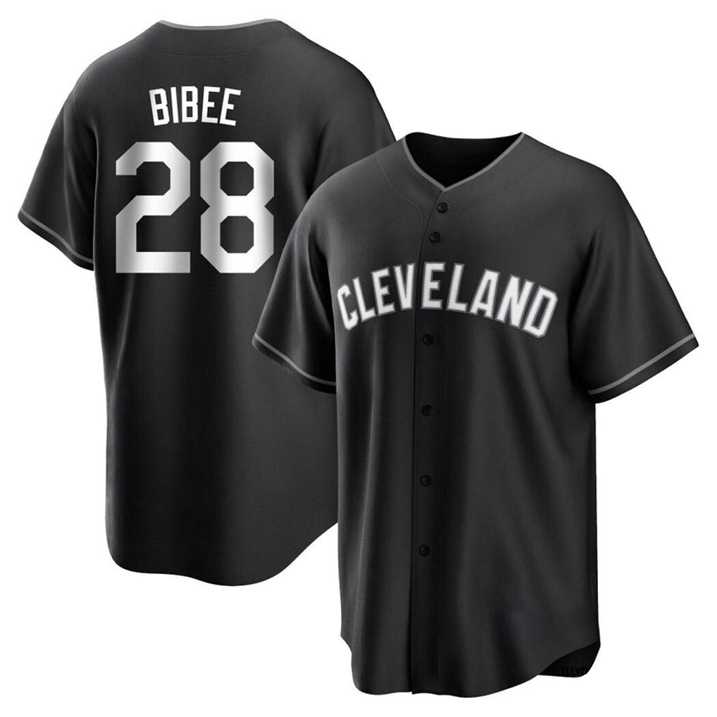 Cleveland Guardians #28 Tanner Bibee Player Black Tomch Home Game Stitched Jerseys