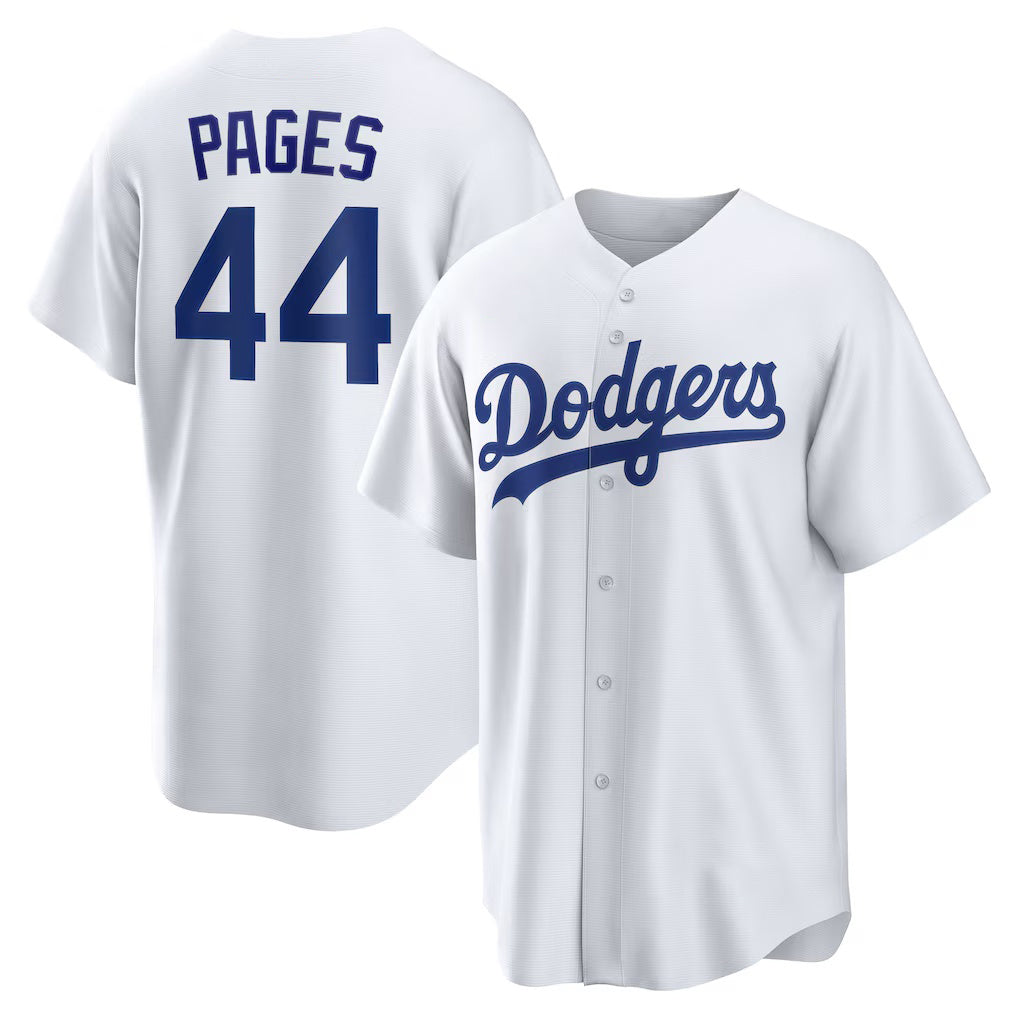 Los Angeles Dodgers #44 Andy Pages White Tomch Home Replica Jersey