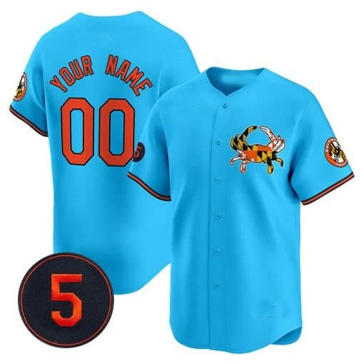 Custom Baltimore Orioles Robinson Patch Vapor Premier Limited Jersey V3 ¨C Blue Tomch