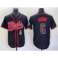 Cincinnati Reds #6 Jonathan India Number Black Tomch 2023 City Connect With Patch Stitched Jersey