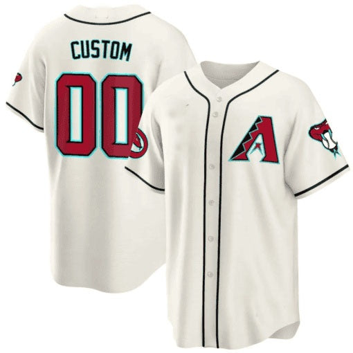 Custom Arizona Diamondbacks 2024 Cool Base Jersey ¨C Cream Tomch