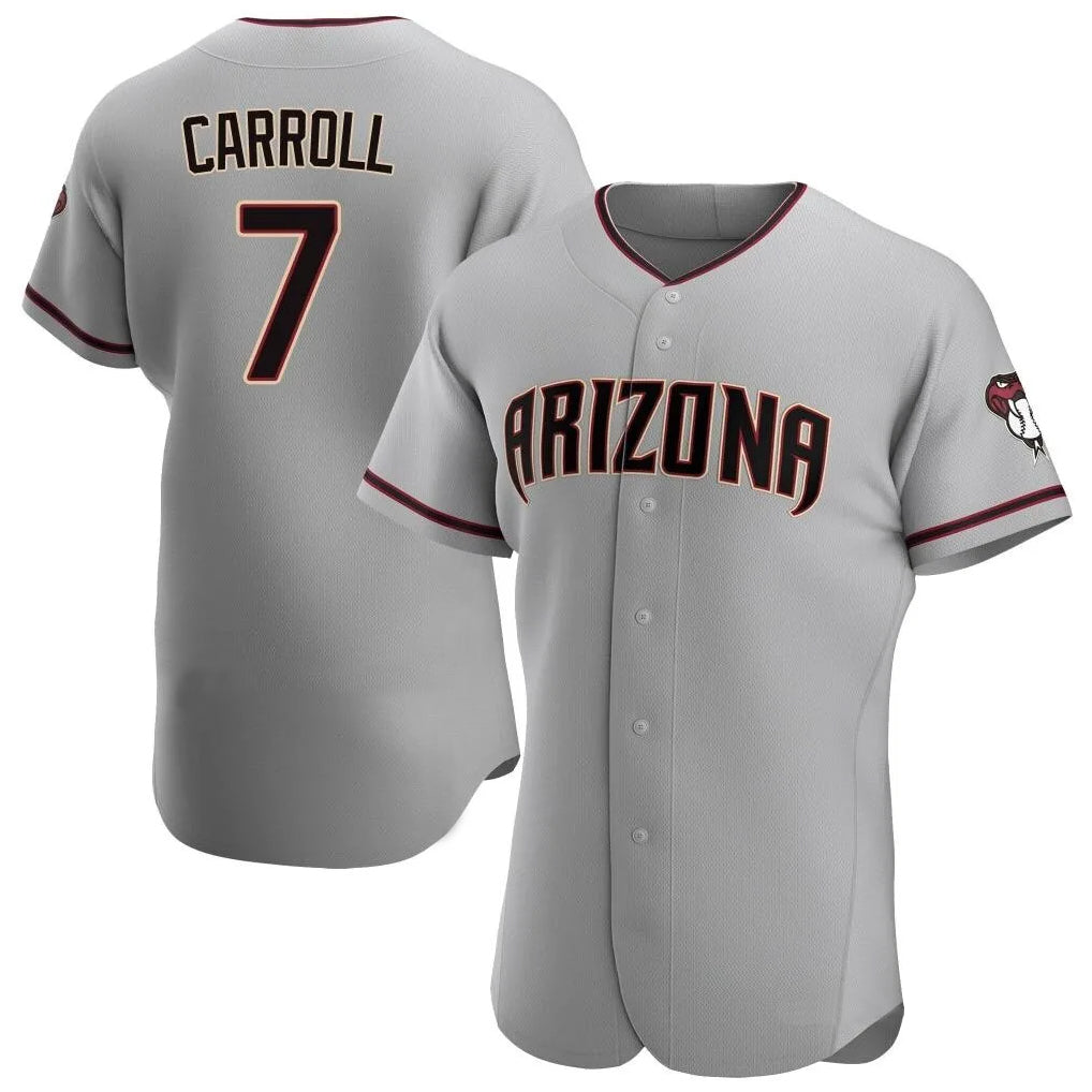 Arizona Diamondbacks #7 Corbin Carroll Player Gray Tomch Road Limited Elite Home Game Stitched Jerseys