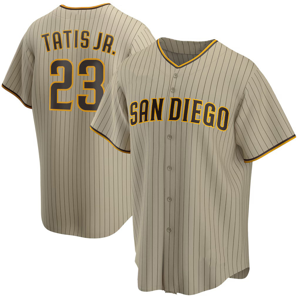 San Diego Padres #23 Fernando Tatis Jr. Tan Tomch Alternate Replica Player Jersey