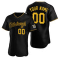 Custom Pittsburgh Pirates Black Tomch Stitched Flex Base Jersey