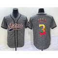 Houston Astros #3 Jeremy Pena Grey Thaam Gridiron Cool Base Stitched Jersey