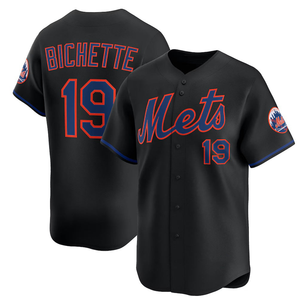 New York Mets #19 Bo Bichette Black Tomch Alternate Limited Jersey