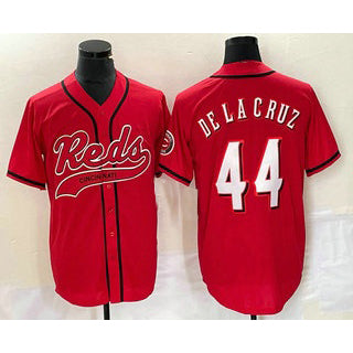 Cincinnati Reds #44 Elly De La Cruz Red Thaam With Patch Cool Base Stitched Jersey