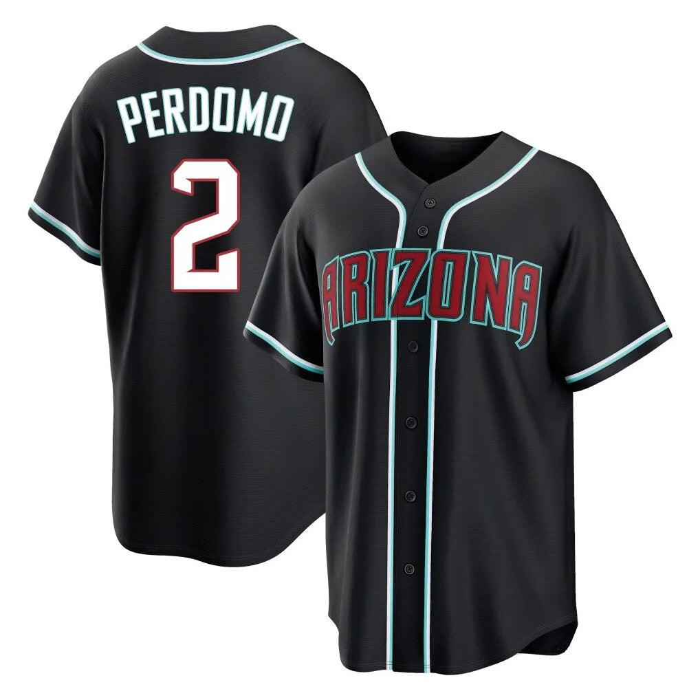 Arizona Diamondbacks #2 Geraldo Perdomo Player Black Tomch Home Game Stitched Jerseys