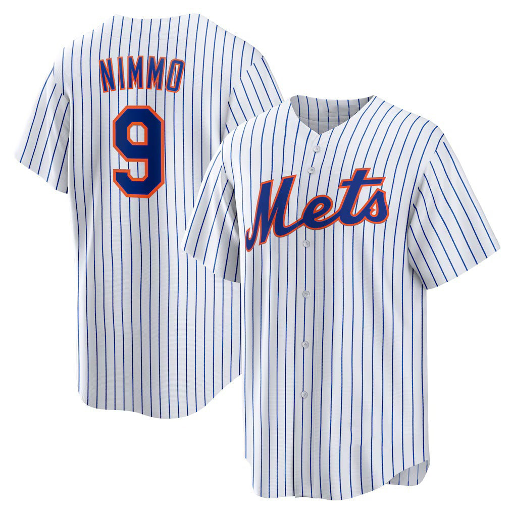 New York Mets #9 Brandon Nimmo White Tomch Home Replica Jersey