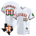 Custom Houston Astros Mexico Texas Patch Vapor Premier Limited Jersey ¨C White Tomch