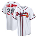 Atlanta Braves #30 Drake Baldwin USA 250 Fourth of July Home Stadium Jersey - White Tomch