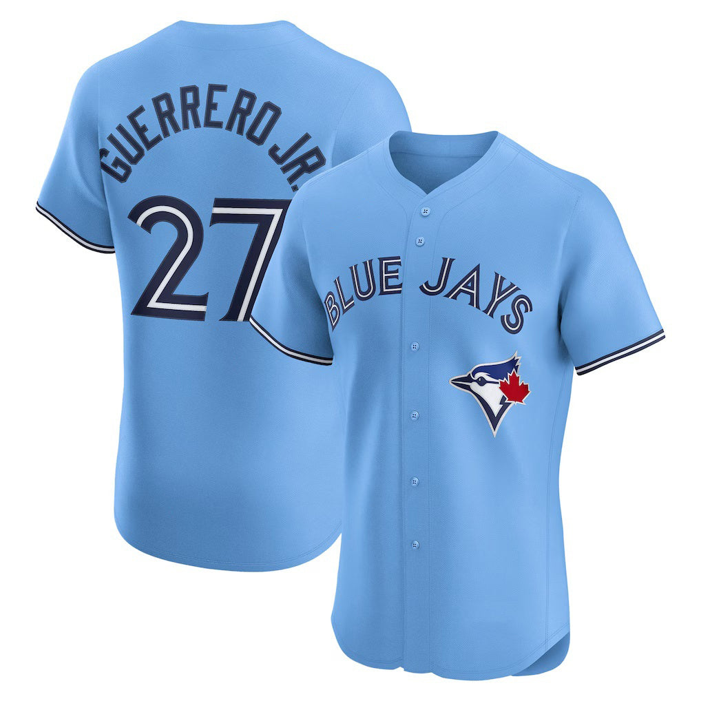 Toronto Blue Jays #27 Vladimir Guerrero Jr. Powder Blue Tomch Alternate 2 Elite Jersey