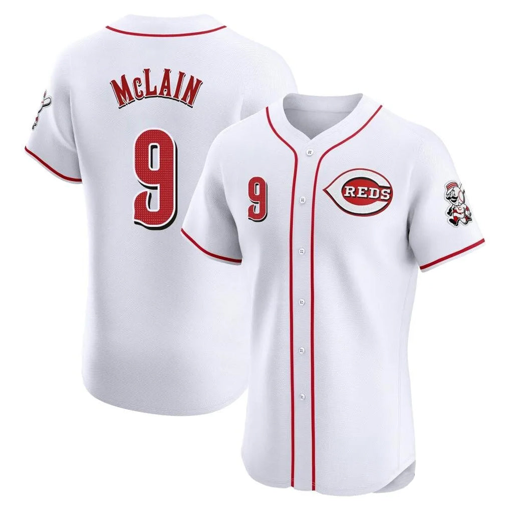 Cincinnati Reds #9 Matt McLain Player White Tomch Limited Elite Home Stitched Jerseys