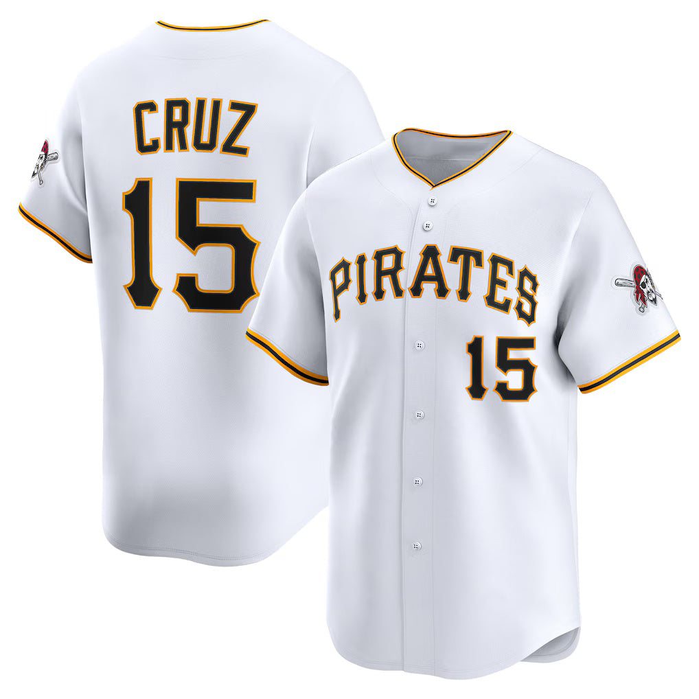 Pittsburgh Pirates #15 Oneil Cruz White Tomch Home Limited Player Jersey