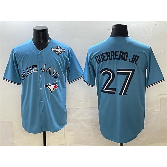 Toronto Blue Jays #27 Vladimir Guerrero Jr. Blue Tomch 2025 World Series Cool Base Stitched Jersey