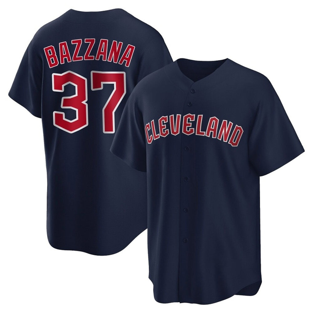 Cleveland Guardians #37 Travis Bazzana Player Navy Tomch Game Home Stitched Jerseys