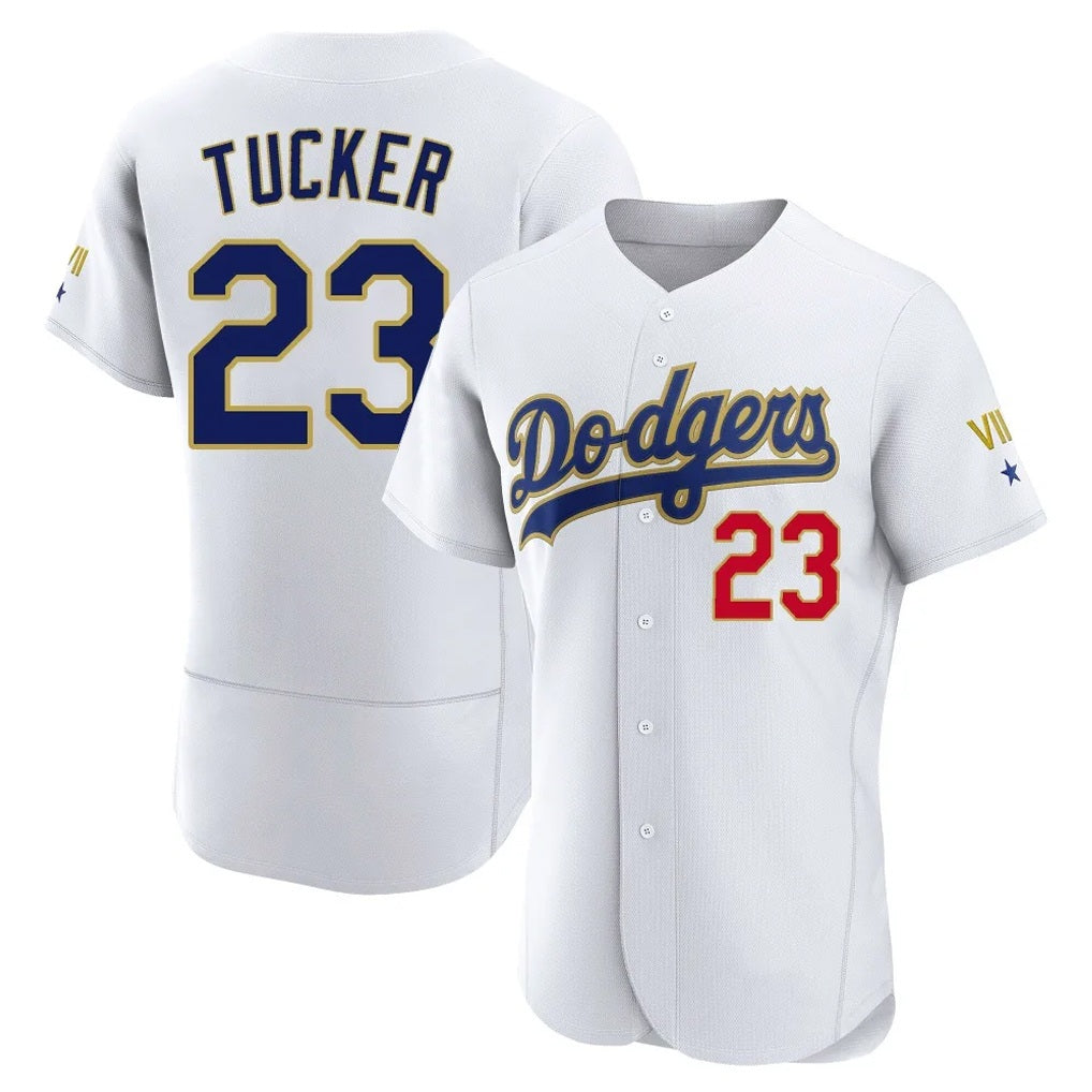 Los Angeles Dodgers #23 Kyle Tucker Player Gold White Tomch 2026 Collection Stadium Limited Elite Stitched Jerseys