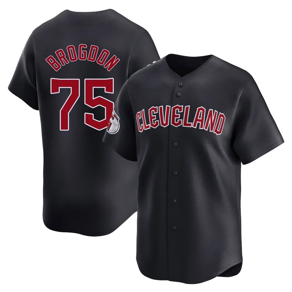Cleveland Guardians #75 Connor Brogdon Player Navy Tomch Limited Home Game Stitched Jerseys