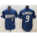 Detroit Tigers #9 Jack Flaherty Number 2024 Navy Tomch City Connect Cool Base Limited Stitched Jersey 2