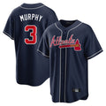 Atlanta Braves #3 Dale Murphy Player Navy Tomch Home Game Stitched Jerseys