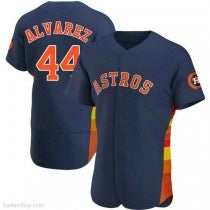 Houston Astros #44 Yordan Alvarez Authentic Navy Thaam Alternate Jerseys