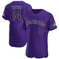 Colorado Rockies #14 Ezequiel Tovar Player Purple Tomch Limited Elite Home Stitched Jerseys