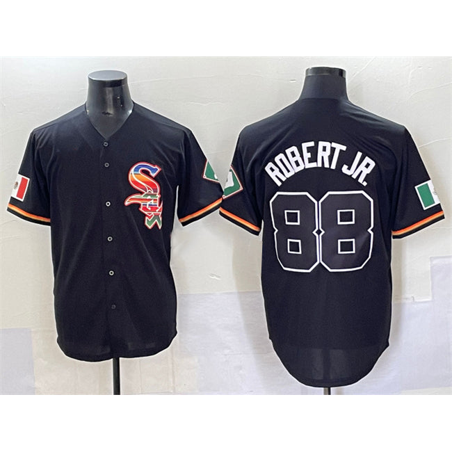 Chicago White Sox #88 Luis Robert Jr. Black Tomch Mexico Limited Stitched Jersey