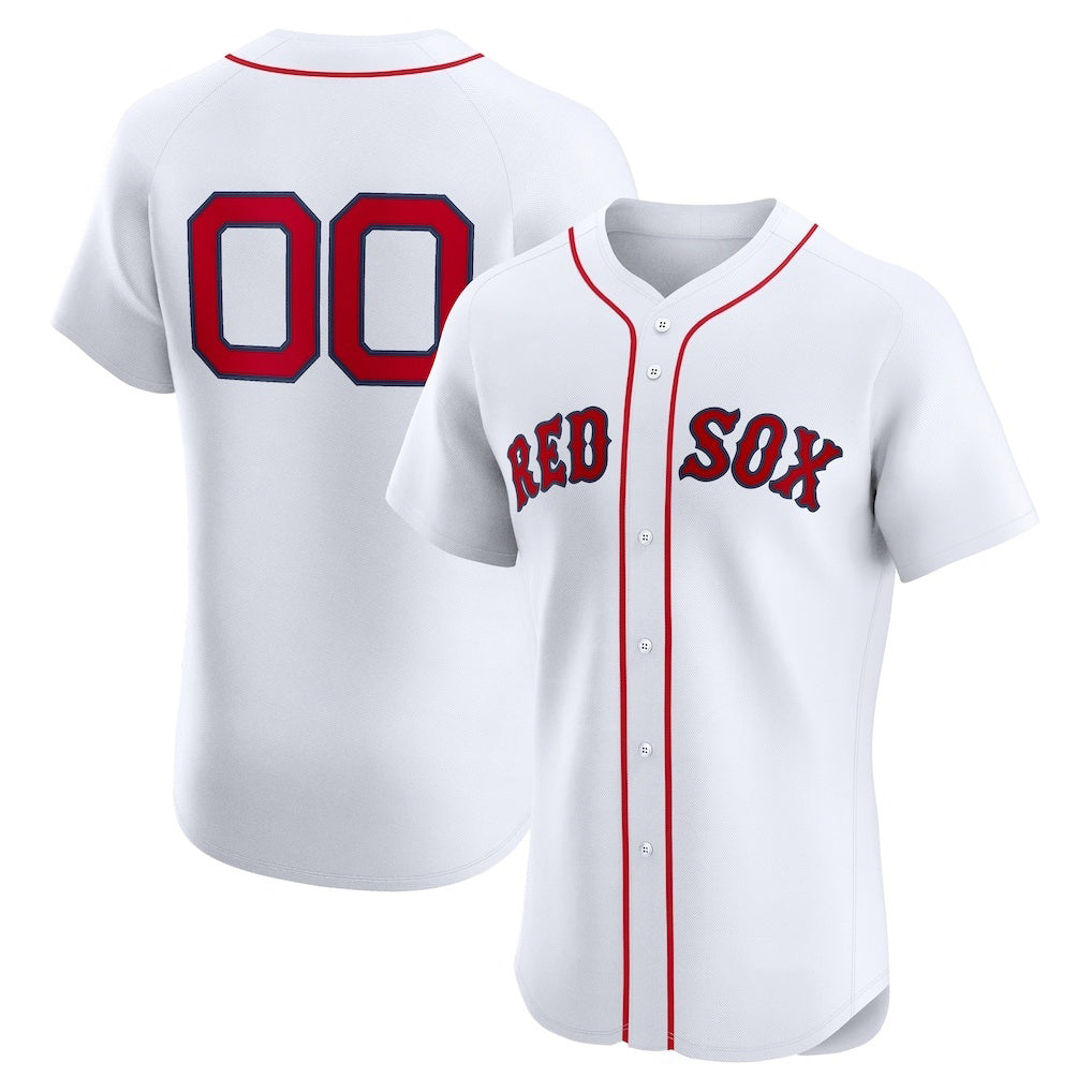 Custom Boston Red Sox White Tomch Home Elite Jersey