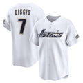 Houston Astros #7 Craig Biggio White Tomch Throwback Cooperstown Collection Limited Jersey