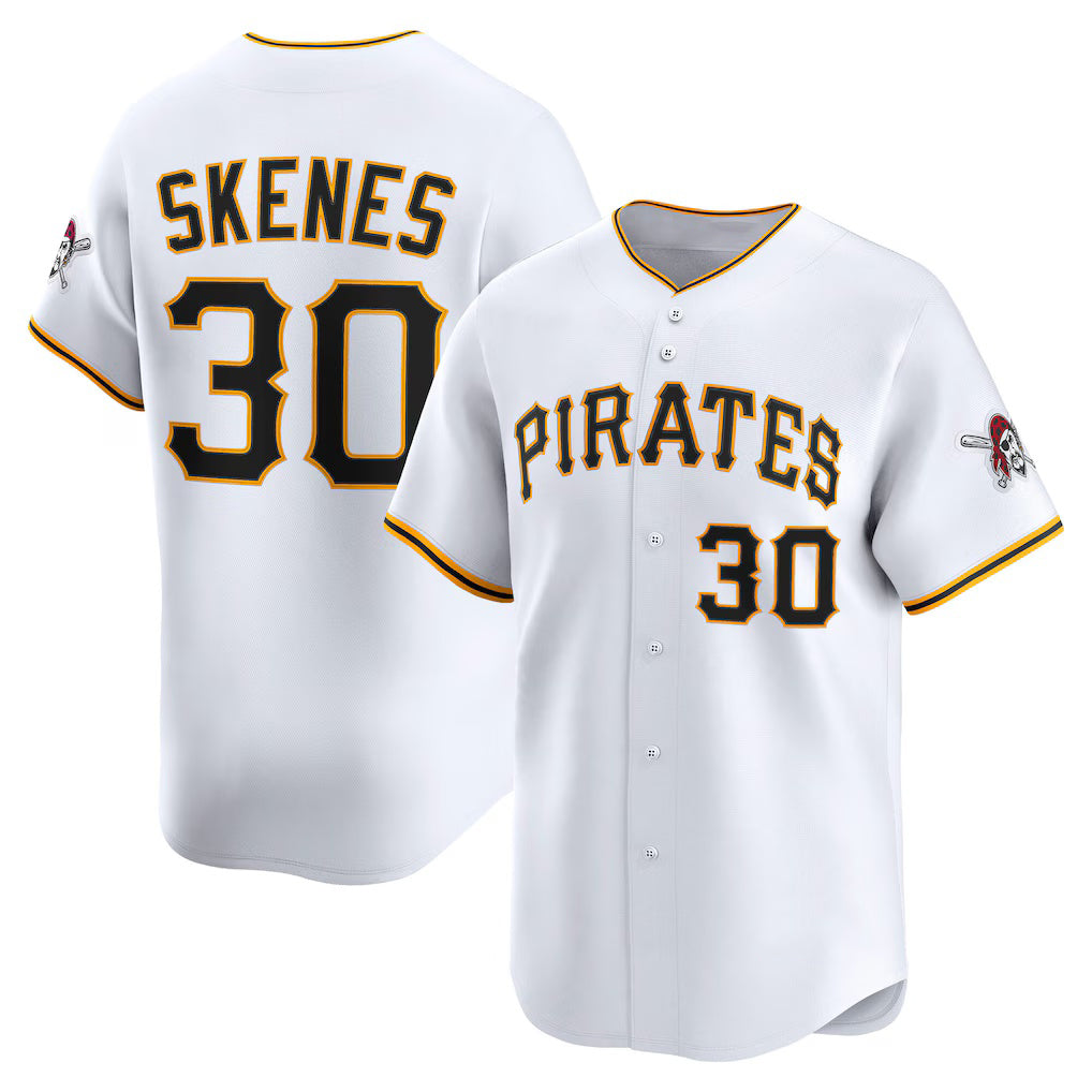 Pittsburgh Pirates #30 Paul Skenes White Tomch Home Limited Player Jersey
