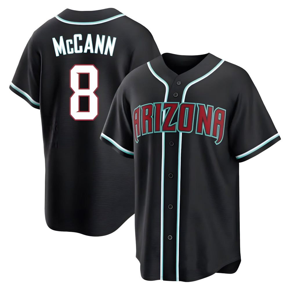 Arizona Diamondbacks #8 James McCann Player Black Tomch Home Game Stitched Jerseys
