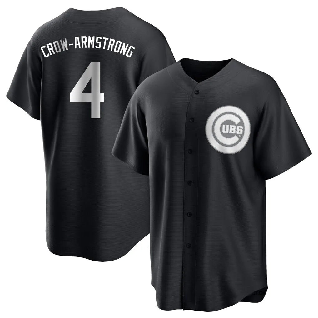 Chicago Cubs #4 Pete Crow-Armstrong Player Black Tomch Game Stitched Jerseys