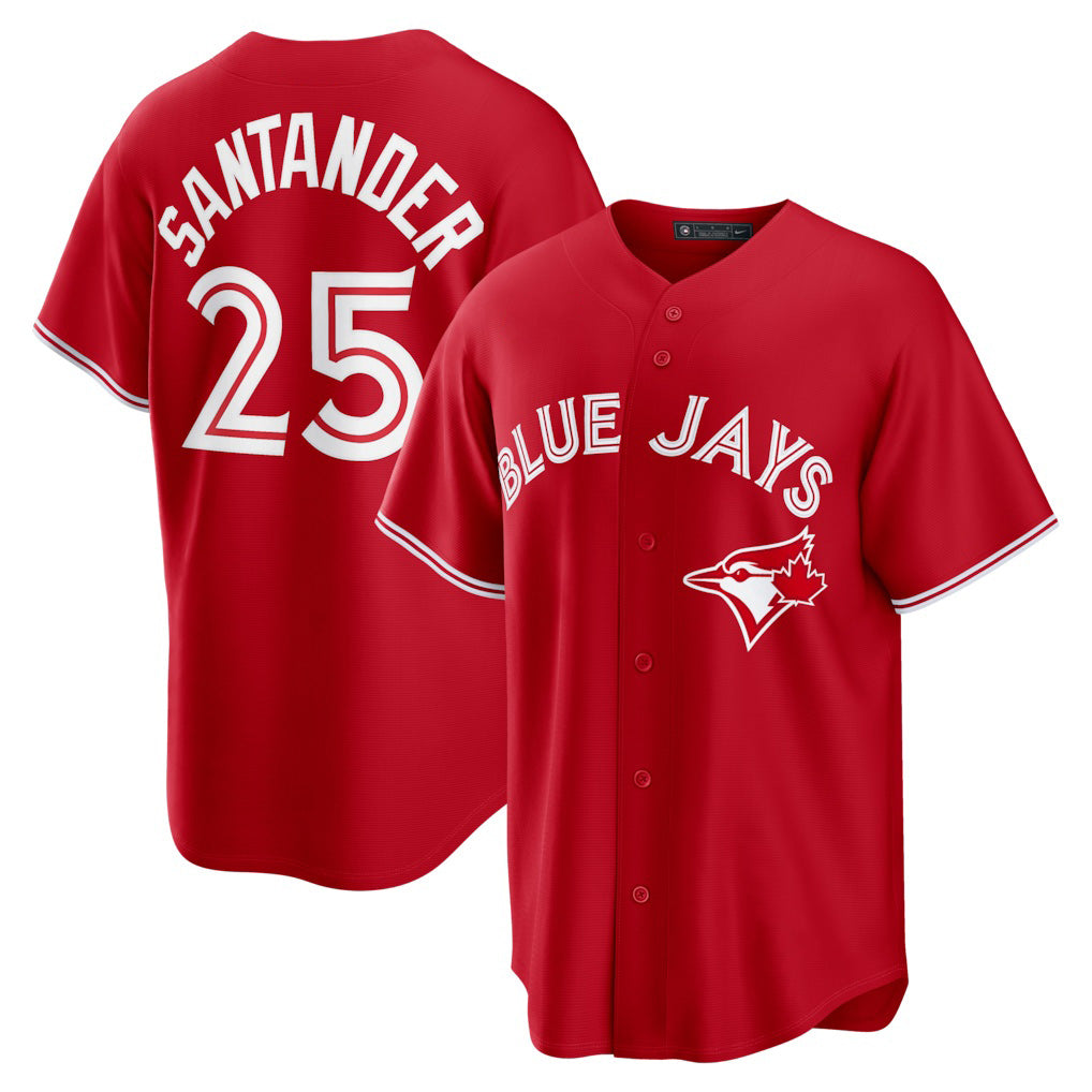 Toronto Blue Jays #25 Anthony Santander Red Tomch Canada Day Replica Jersey