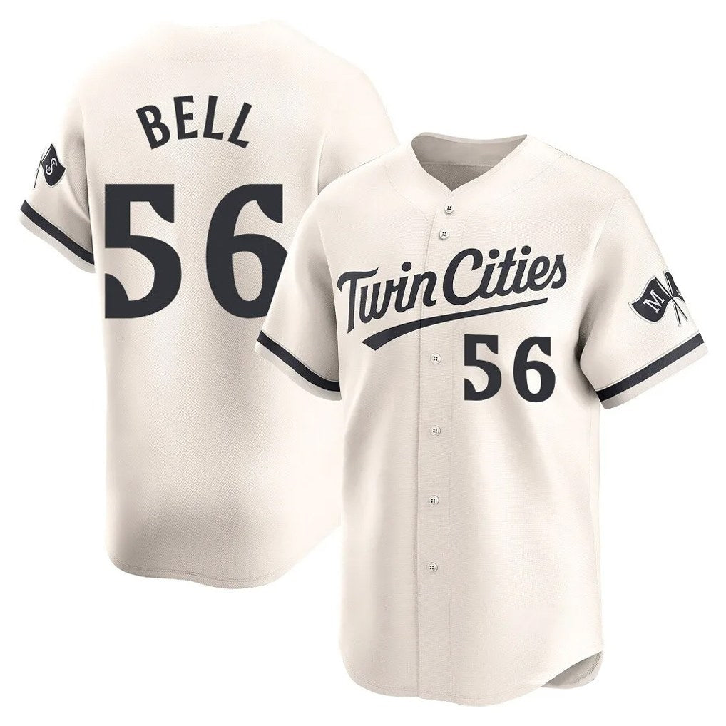 Minnesota Twins #56 Josh Bell Player Cream TomchHome Limited Stitched Jerseys