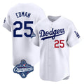 Los Angeles Dodgers #25 Tommy Edman Player White Tomch World Series Meet Limited Home Stitched Jerseys