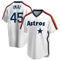Houston Astros #45 Tatsuya Imai Player White Tomch Cooperstown Collection T-shirt Stitched Jerseys