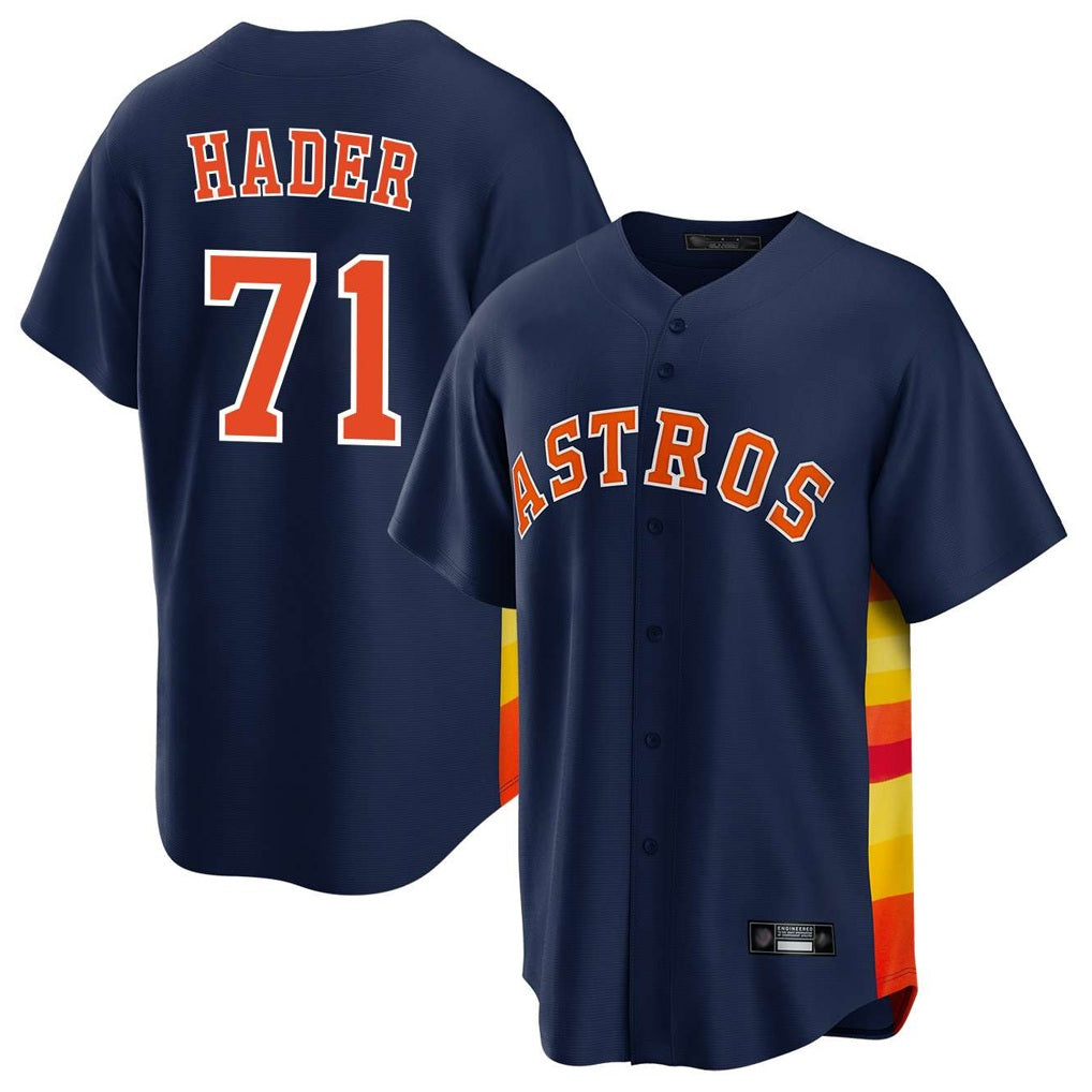 Houston Astros #71 Josh Hader Player Navy Tomch Home Game Stitched Jerseys