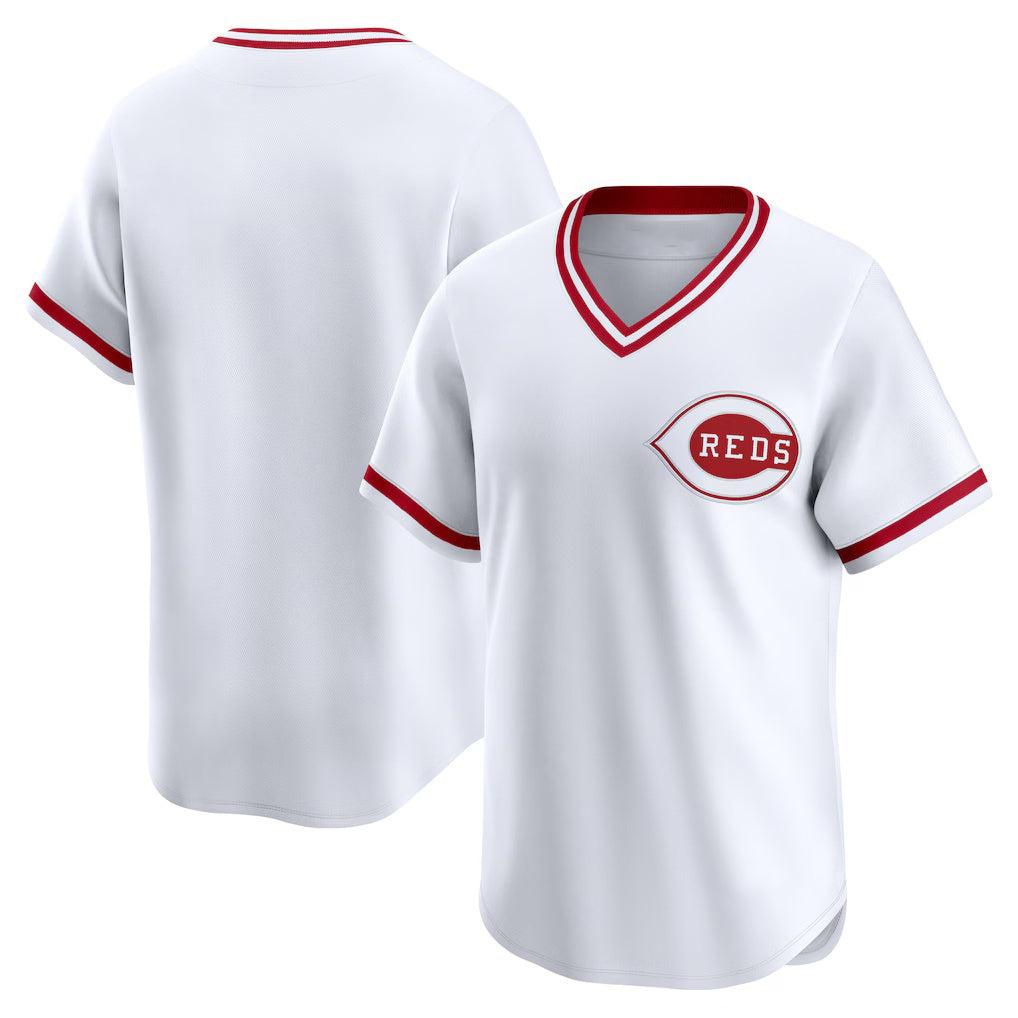Cincinnati Reds White Tomch Throwback Cooperstown Collection Limited Jersey