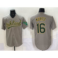 Oakland Athletics #16 Nick Kurtz Grey Tomch Cool Base Stitched Baseball Jersey