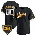 Custom Chicago Cubs 2024 Spring Training Patch Vapor Premier Limited Jersey ¨C All Stitched-Black Tomch