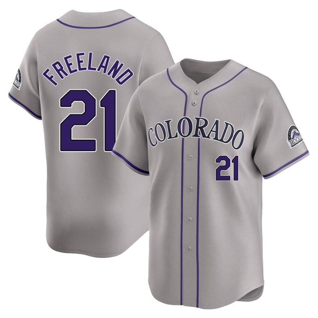 Colorado Rockies #21 Kyle Freeland Player Gray Tomch Limited Home Stitched Jerseys
