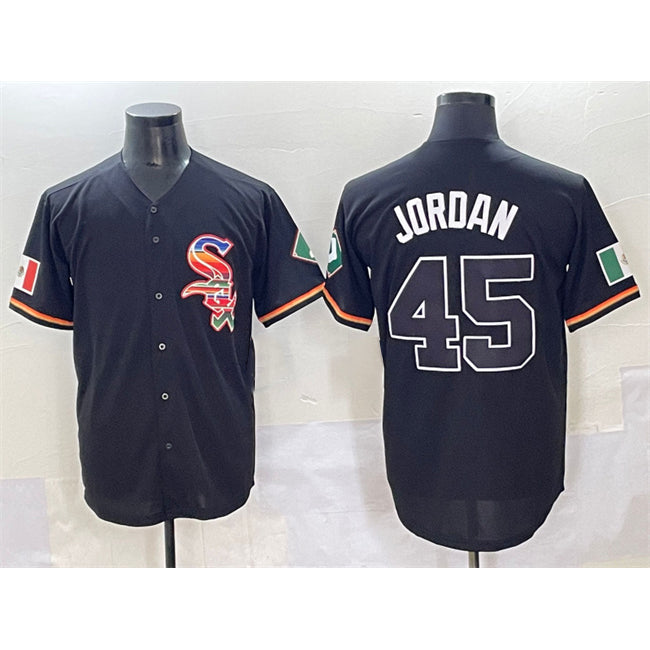 Chicago White Sox #45 Michael Jordan Black Tomch Mexico Limited Stitched Jersey