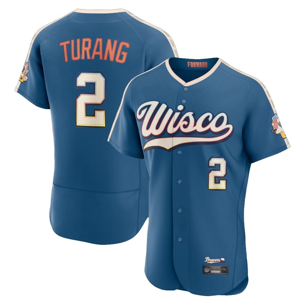 Milwaukee Brewers #2 Brice Turang Player Blue Tomch 2026 City Connect Home Limited Elite Stitched Jerseys