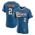 Milwaukee Brewers #2 Brice Turang Player Blue Tomch 2026 City Connect Home Limited Elite Stitched Jerseys