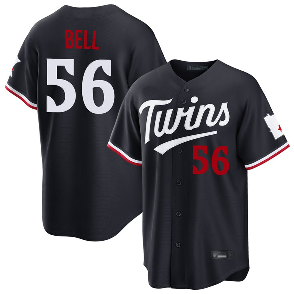 Minnesota Twins #56 Josh Bell Player Navy TomchHome Game Stitched Jerseys
