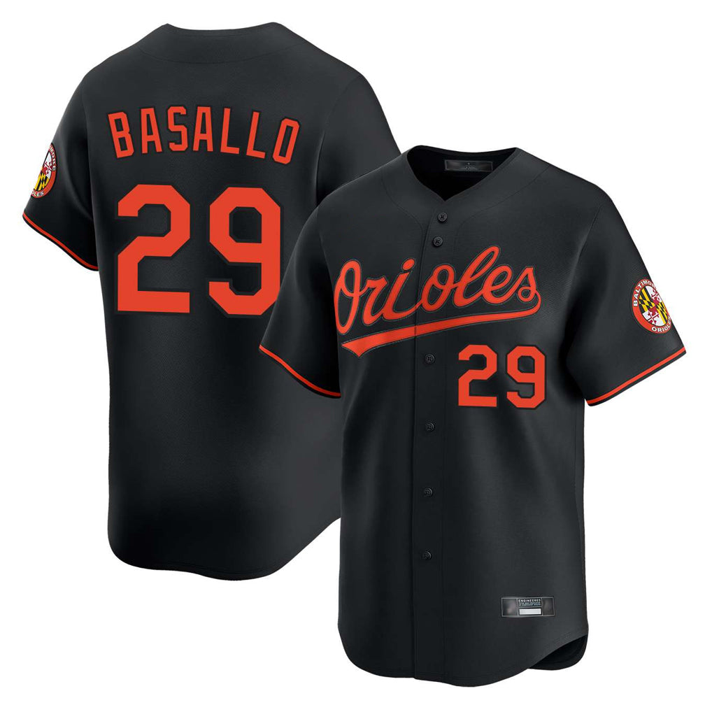 Baltimore Orioles #29 Samuel Basallo Player Black Tomch Limited Home Game Stitched Jerseys