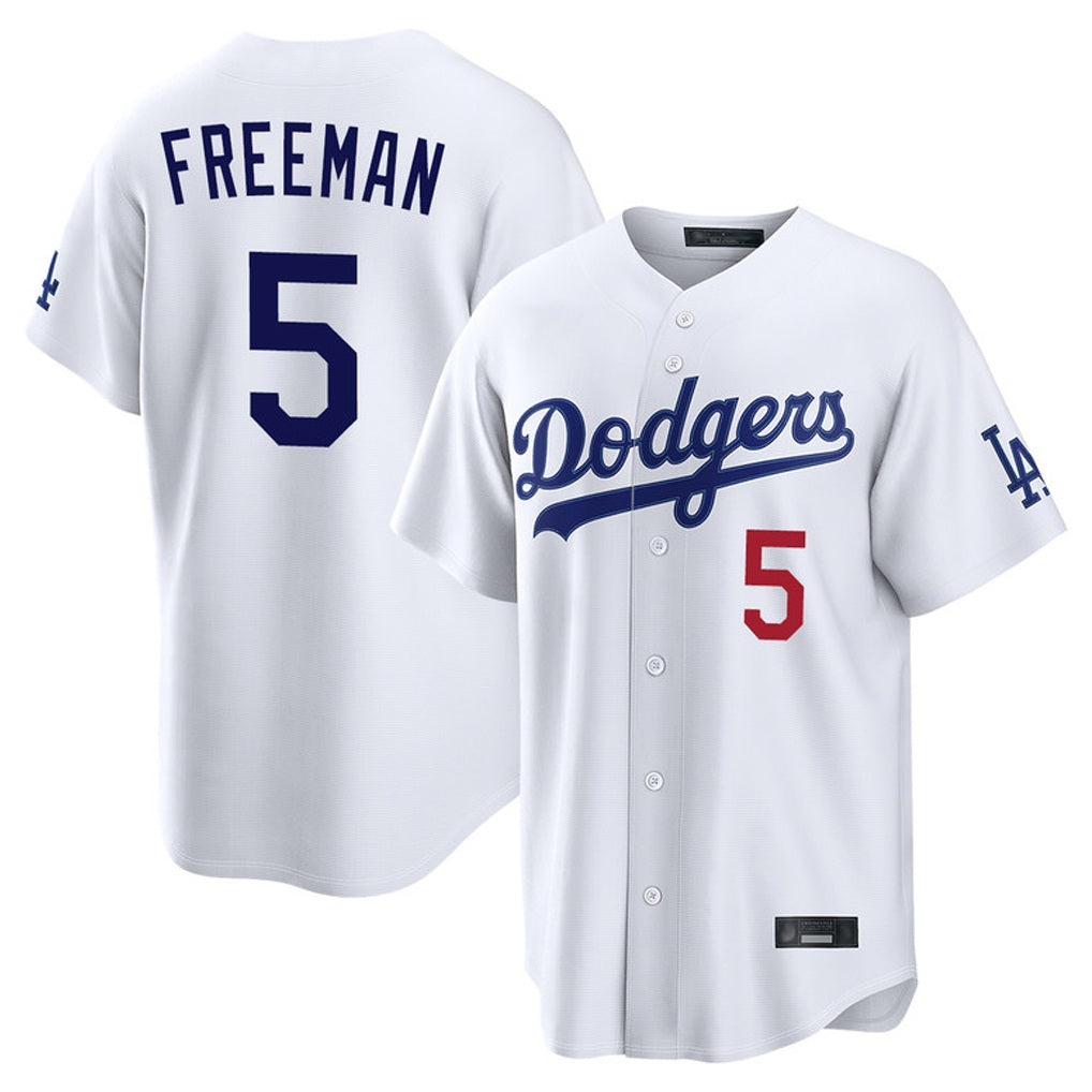 Los Angeles Dodgers #5 Freddie Freeman Player White Tomch Home Game Stitched Jerseys