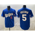 Los Angeles Dodgers #5 Freddie Freeman Royal Thaam Limited Stitched Jersey